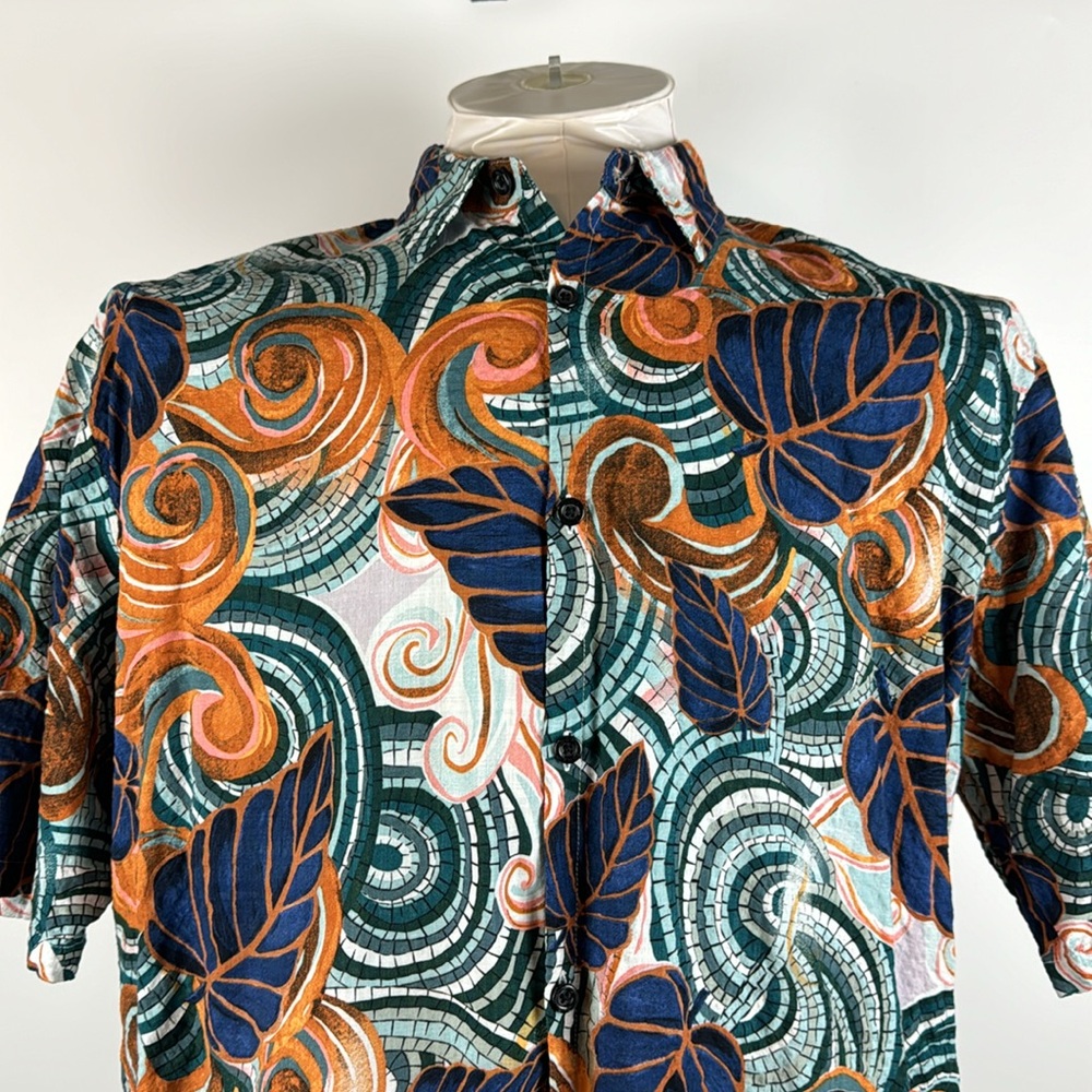 JOGAL™️ Men's Size XXL Casual Button-down Hawaiian Floral Short Sleeve Shirt